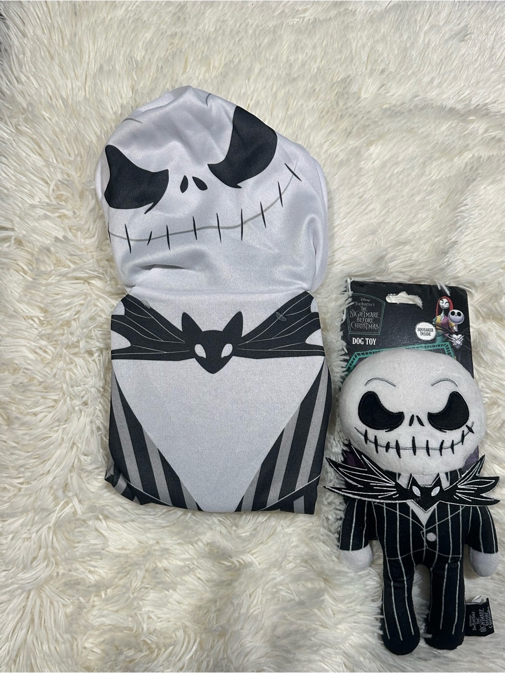 Jack Skellington Dog Hoodie with Toy